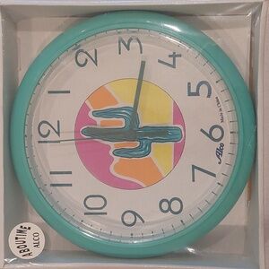 ALCO Cactus Wall Clock NIB
